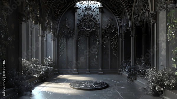 Obraz Gothic Black Minimalist Interior
