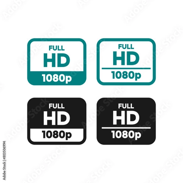 Obraz Full HD 1080p logo vector badge set