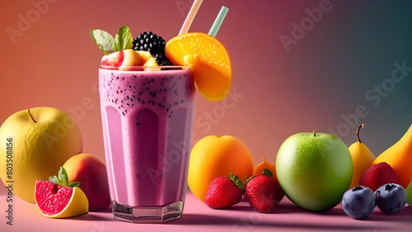 Obraz fruit altar , mixed fruit juice , front view