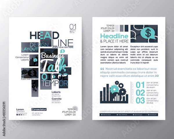 Fototapeta Poster Brochure Flyer design Layout vector template