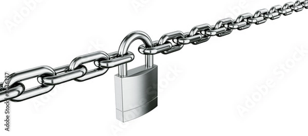 Fototapeta Chain with padlock