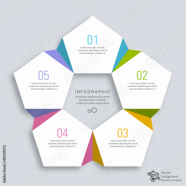 Fototapeta Infographics Vector Background #5-Sep Process