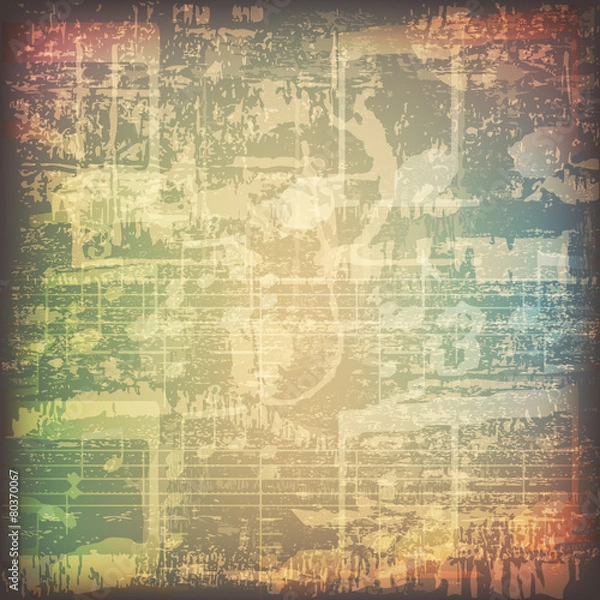 Obraz abstract grunge music background
