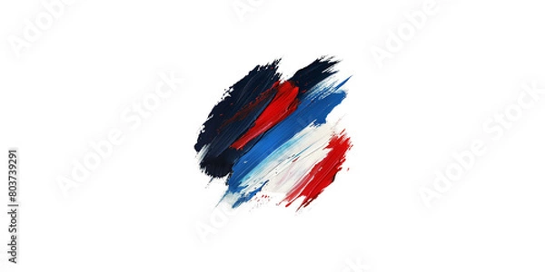 Fototapeta 
Abstract red, blue and white brush strokes on a clean background