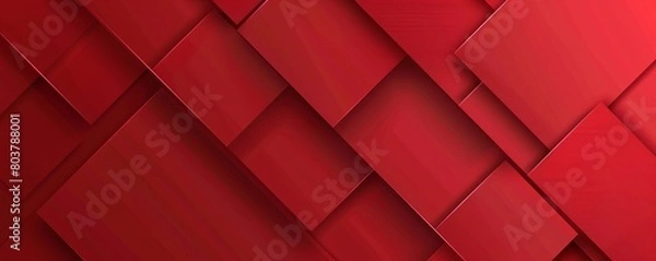 Obraz Red background, red color blocks, simple and elegant, with geometric patterns in the middle of the screen, high resolution, high quality