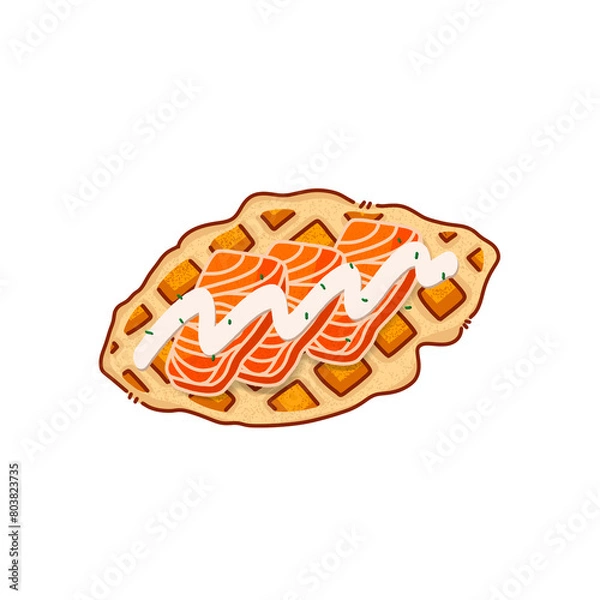 Obraz Salmon cream cheesecroffle