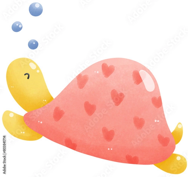 Obraz Smiling cartoon turtle