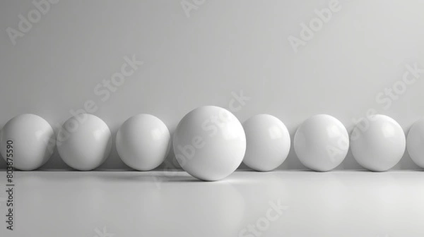 Fototapeta Minimalist Business Concept: A 3D visualization of minimalist business concepts, such as simplicity