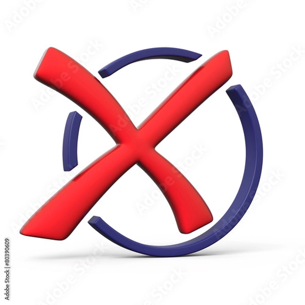 Obraz Red cross symbol.