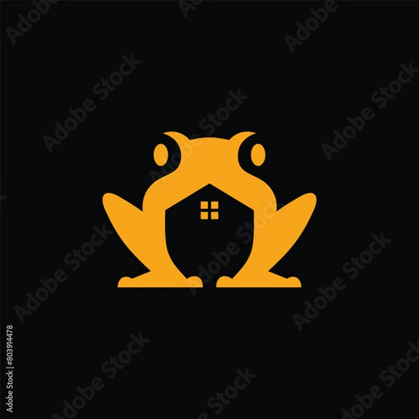 Fototapeta Frog House Logo Vector, real state.