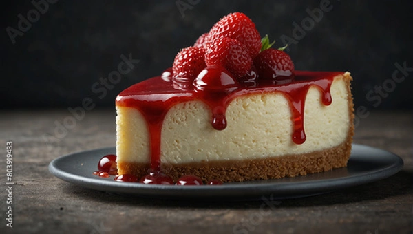 Fototapeta cheescake with beautiful colours 