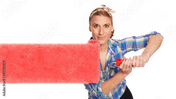 Obraz Junge Frau beim malen