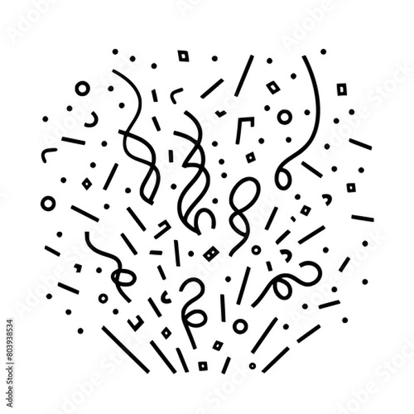 Fototapeta Confetti icon, celebration icon, birthday icon, party icon, anniversary icon, event icon, holiday icon, ceremony icon, festival icon, greeting icon, exploding icon, Christmas icon, festive icon,party,