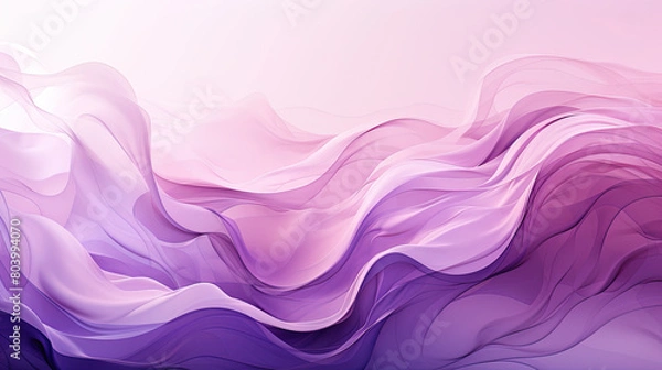 Fototapeta Smooth Flowing White And Purple Wave Design Energy Lines on A Voilet Background