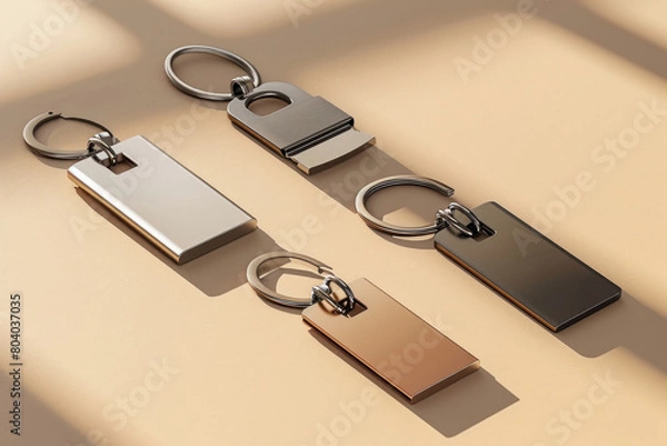 Fototapeta Set of different key chains