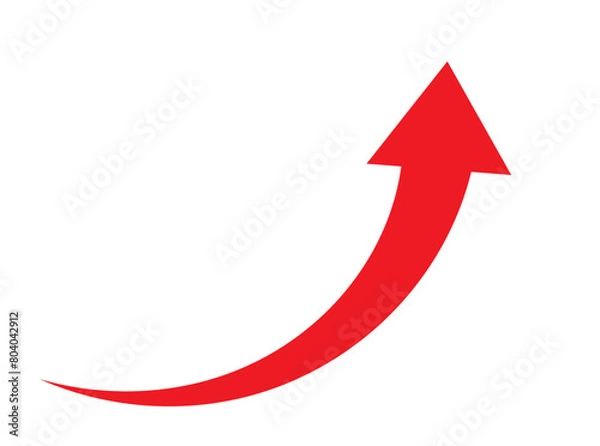 Fototapeta arrow curved graph design element free hand drawing vector illustration