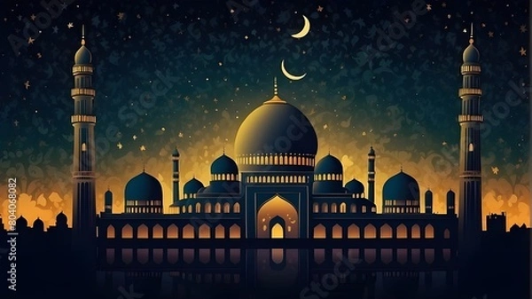 Fototapeta mosque at night