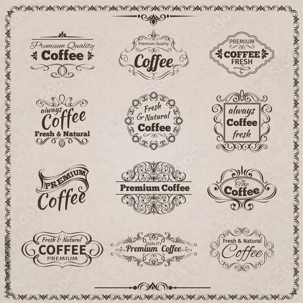 Fototapeta Coffee Emblem Set
