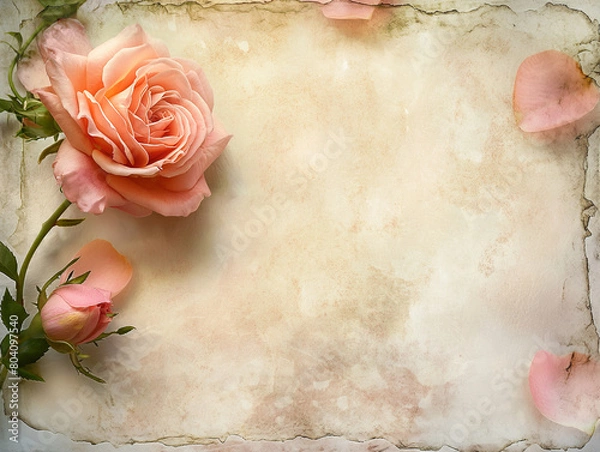 Fototapeta シンプルな薔薇の花のバックグランド