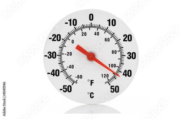 Obraz Isolated thermometer on white