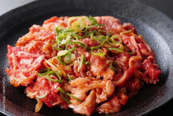 Fototapeta 黒毛和牛　プルコギ　肉
