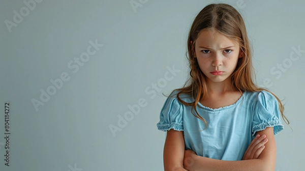 Obraz portrait of a girl with a disappointed face