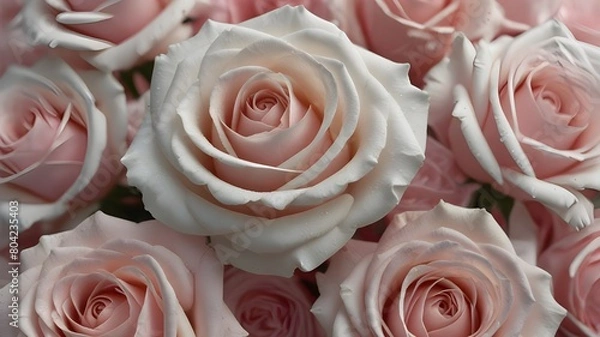 Fototapeta white roze Generative ai,