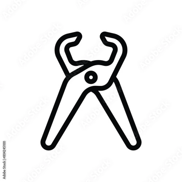 Obraz Tongs Pliers vector icon
