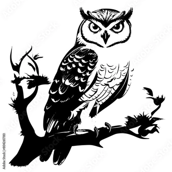 Fototapeta owl on branch