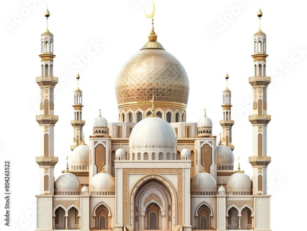 Obraz Mosque isolated on white or transparent background
