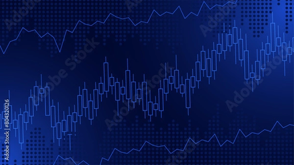 Obraz Background Design with Financial Images