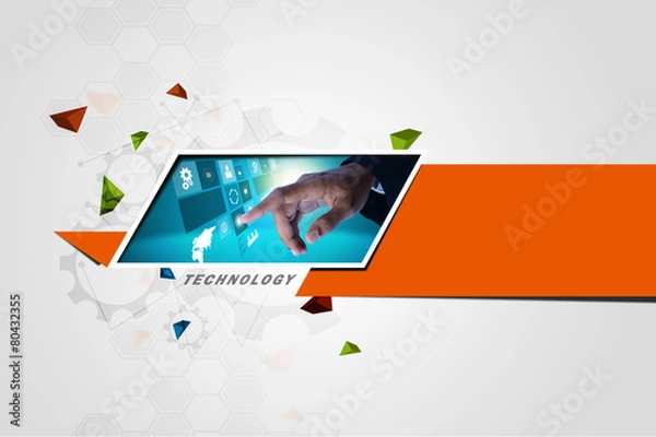 Obraz Smart hand showing futuristic technology