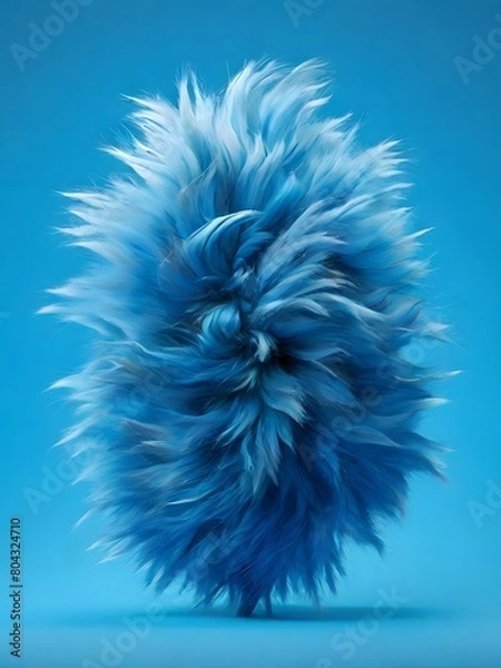 Fototapeta blue fur shape