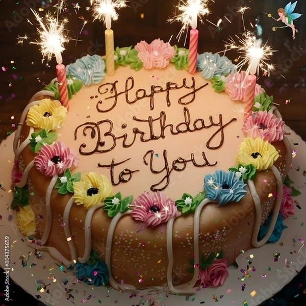 Fototapeta cake with candles