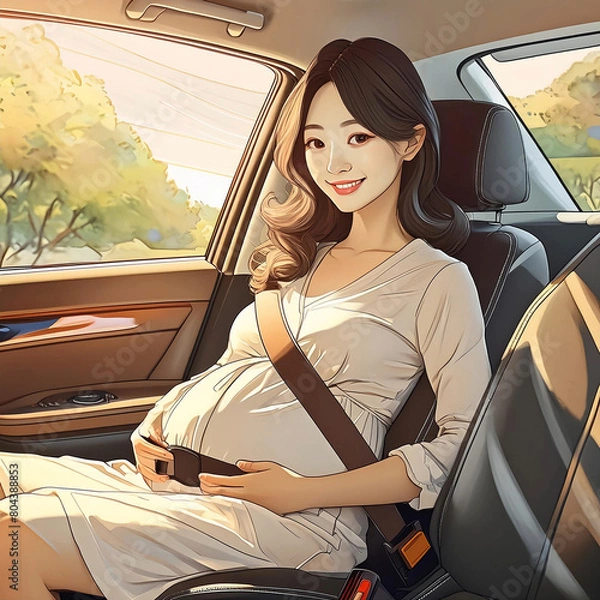 Obraz 안전밸트 한 임산부