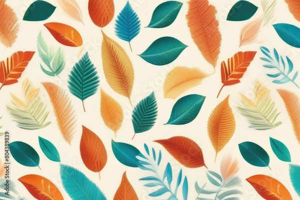 Fototapeta leaf pattern background