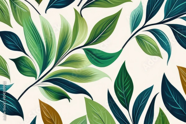 Fototapeta leaf pattern background