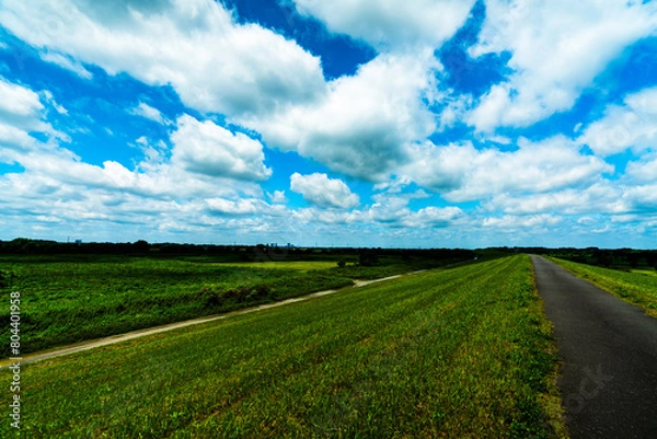 Fototapeta 利根川サイクリングロード