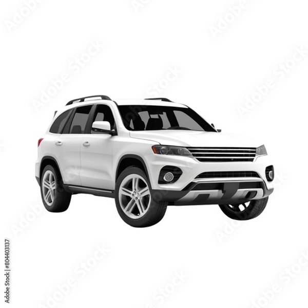 Fototapeta a 3d black car on Isolated transparent background png. generated with AI