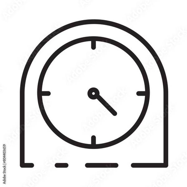 Fototapeta Clock Timer Tool Line Icon