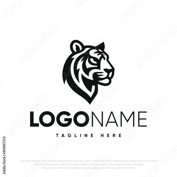 Fototapeta Tiger Face Simple logo template