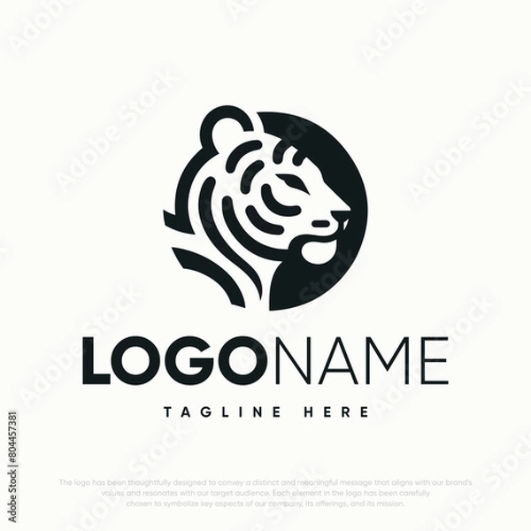 Fototapeta  Lion with crown logo template