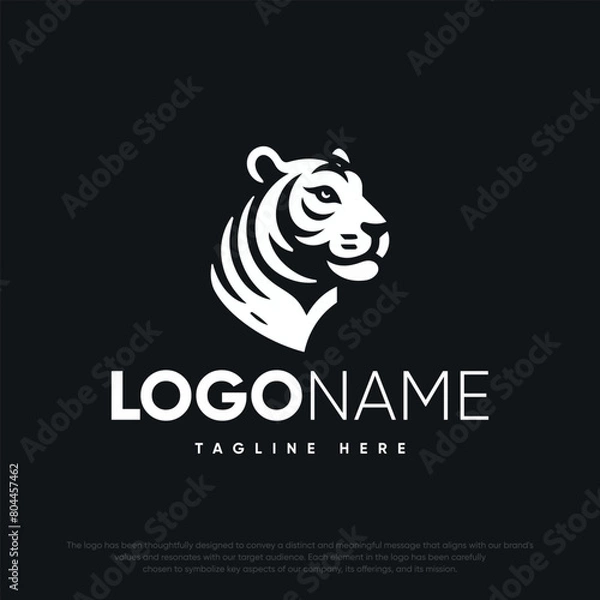 Fototapeta  Lion with crown logo template