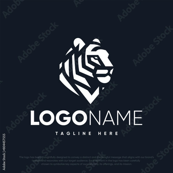 Fototapeta  Lion with crown logo template