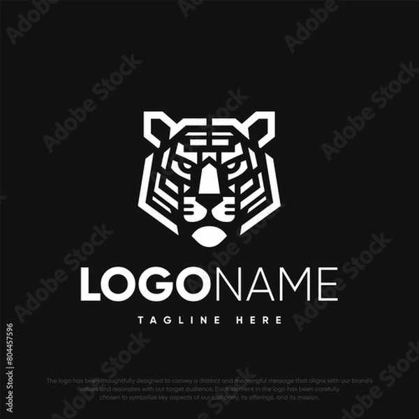 Fototapeta  Lion with crown logo template