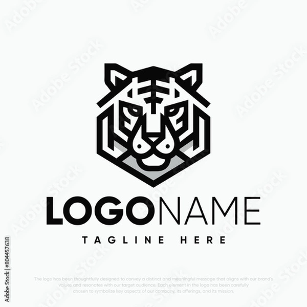 Fototapeta  Lion with crown logo template