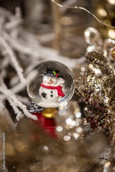 Fototapeta Little Snowman Christmas Decor