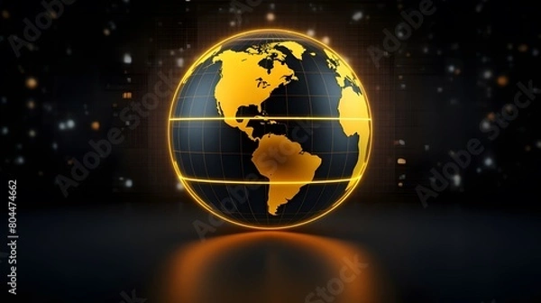Fototapeta globe with business expansion theme