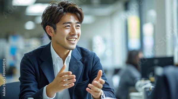 Obraz 説明するビジネスマン