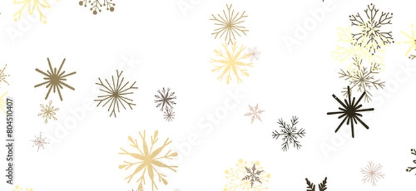 Fototapeta Snowflake Bliss: Striking 3D Illustration Showcasing Falling Holiday Snowflakes
